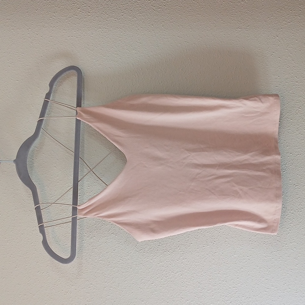 Gaze Criss Cross Tank Tan Medium